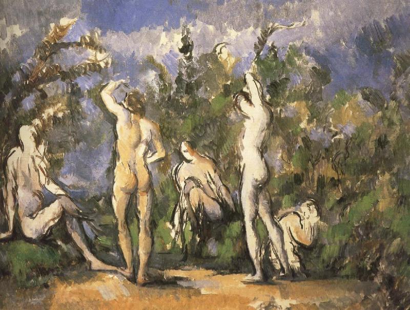 Paul Cezanne were five men and Bath